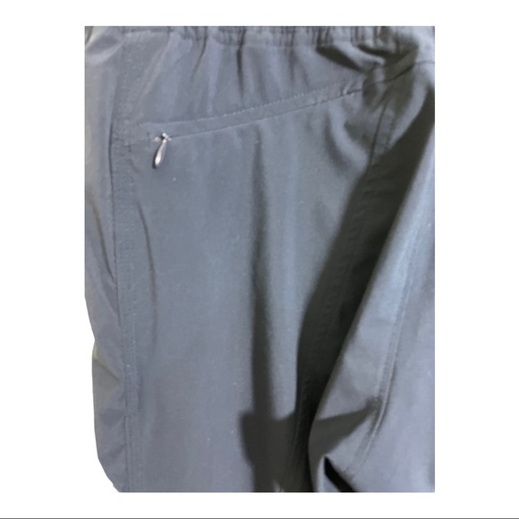 Athleta Womens jogger pants cuff bottom pockets zipper blue size 4. Drawstring - Picture 6 of 10